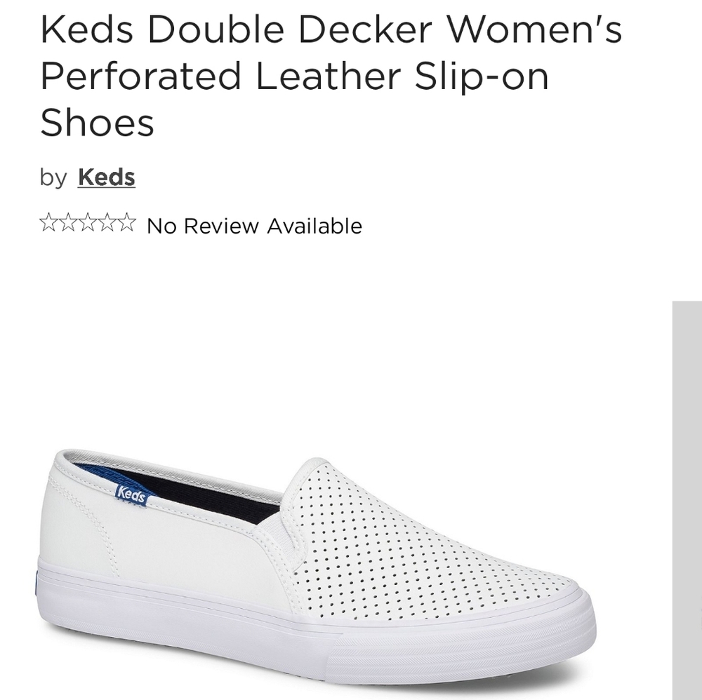 Keds leather slip on